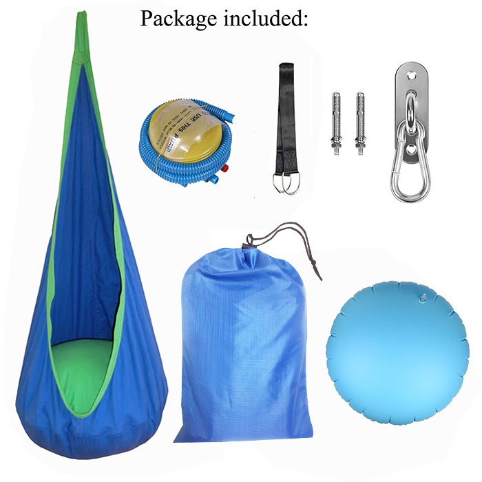 Cotton Baby To Adult Swing Hammock Childrens Indooroutdoor Hanging Pod Chair With Inflatable Cushion - 1