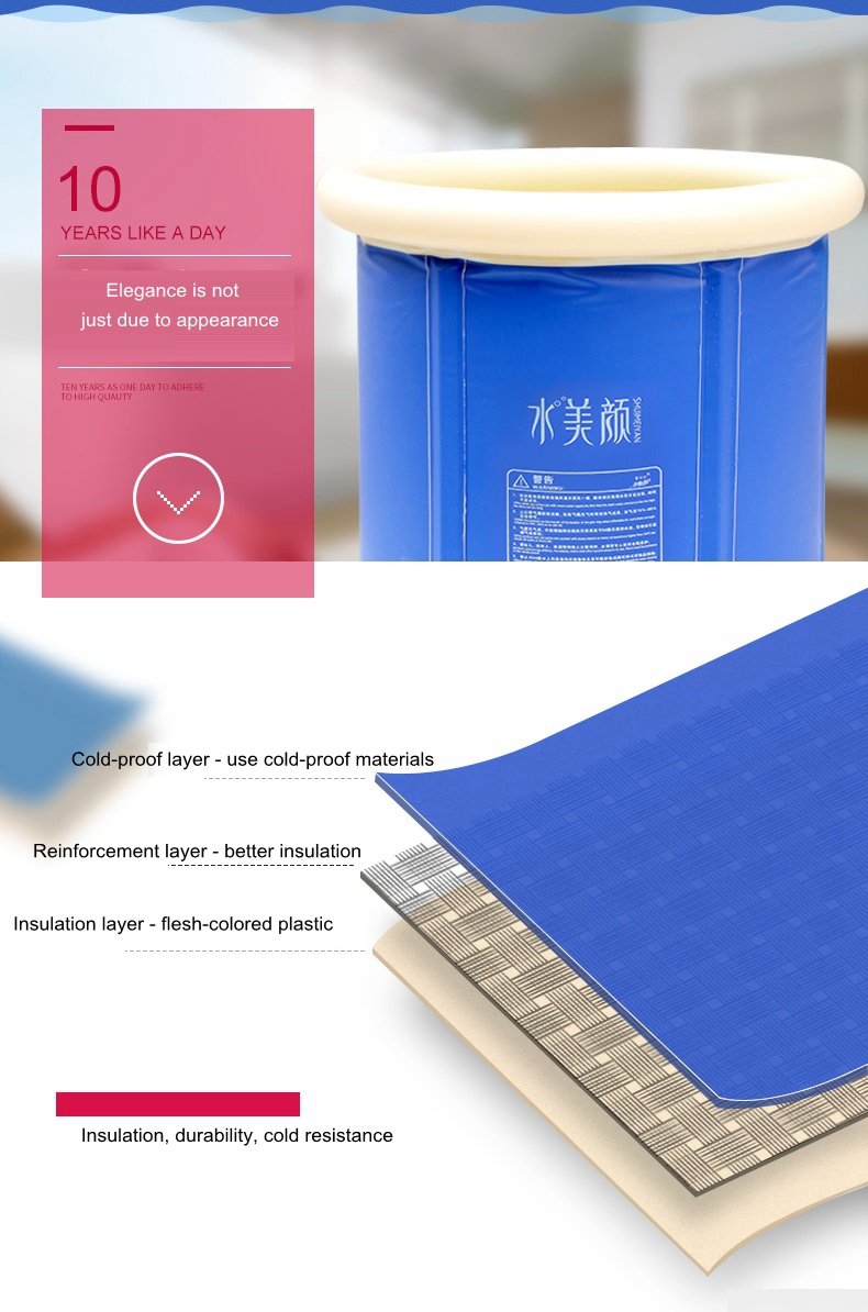 Portable Inflatable Bath Tub For Adults Home Spa Bucket Thickened Plastic Foldable And Durable Bathroom Accessory - 4 Portable Inflatable Bath Tub For Adults Home Spa Bucket Thickened Plastic Foldable And Durable Bathroom Accessory - 4