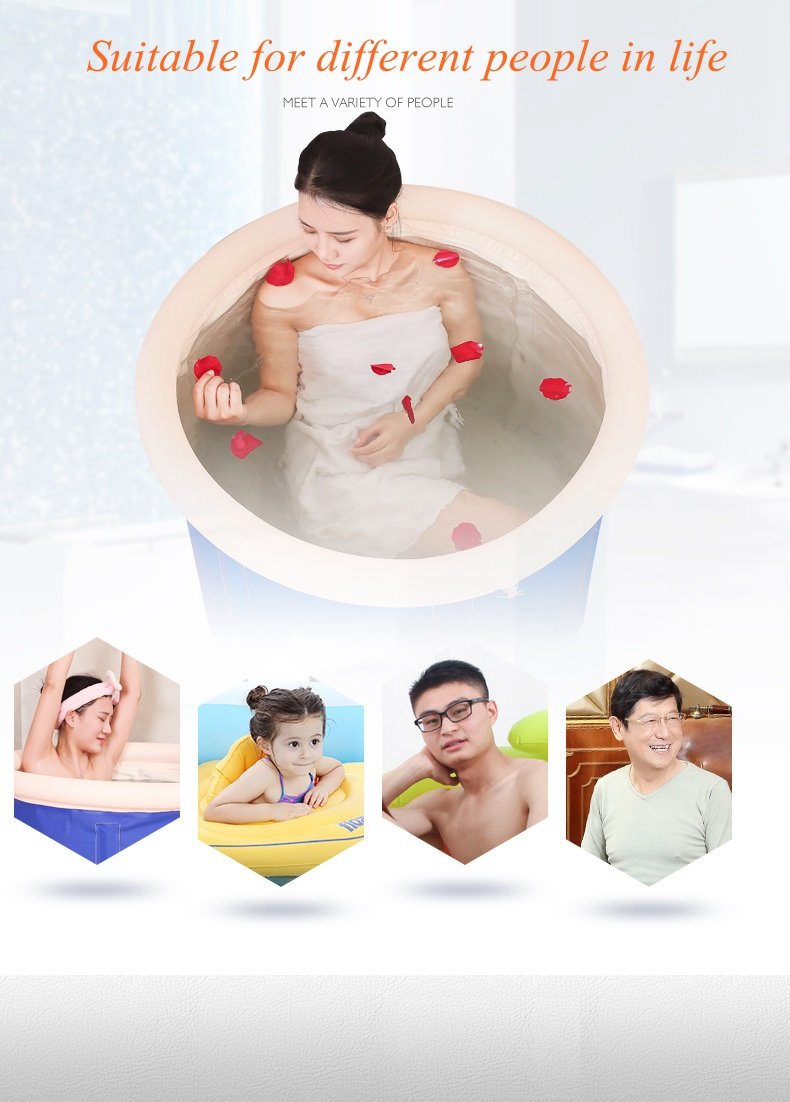 Portable Inflatable Bath Tub For Adults Home Spa Bucket Thickened Plastic Foldable And Durable Bathroom Accessory - 6 Portable Inflatable Bath Tub For Adults Home Spa Bucket Thickened Plastic Foldable And Durable Bathroom Accessory - 6