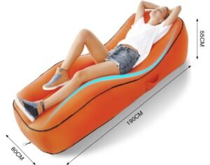 Outdoor Sleeping Bag Inflatable Sofa For Camping Mattress Beach Lazy Bed Air Hammock Camp Fishing Chair - 2