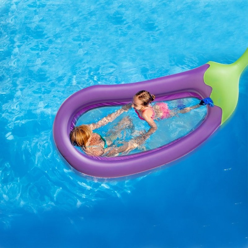 Extra Large Inflatable Eggplant Pool Float Summer Water Fun Toy Ideal For Adults And Children Rideon Raft Bed - 5