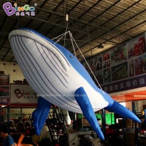 Bingo 5m Giant Inflatable Whale With Ceiling Hanging Color Changing Led Lighting Blow Up For Display Toys - 2