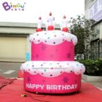 Bingo 2m High Inflatable Two-layer Cake With Built-in Air Fan Inflated Birthday Decor For Kids - 5
