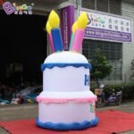 Bingo 3m High Inflatable Two-layer Cake Balloon Birthday Cartoon Model For Kids Party Decor - 4