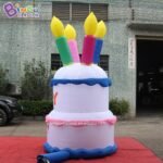 Bingo 3m High Inflatable Two-layer Cake Balloon Birthday Cartoon Model For Kids Party Decor - 5