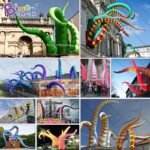 Bingo 5m High Inflatable Octopus Tentacle Balloon Ocean Model For Exterior Wall Decoration - 6