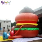 Bingo 6m High Giant Inflatable Hamburger Man With Guitar Big Mac Cartoon For Advertising Promotion - 2