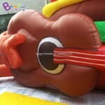 Bingo 6m High Giant Inflatable Hamburger Man With Guitar Big Mac Cartoon For Advertising Promotion - 5