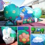 Bingo 6m Inflatable Lighting With Animals Rainbow Cartoon Stage Decor - 5