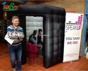Black Inflatable Photo Booth Led Photobooth Enclosure For Rental - 2