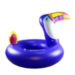 Blue Toucan Inflatable Swimming Ring For Women Float Water Party Fun Toy Beach Lounger Air Mattress Bird Shape - 2