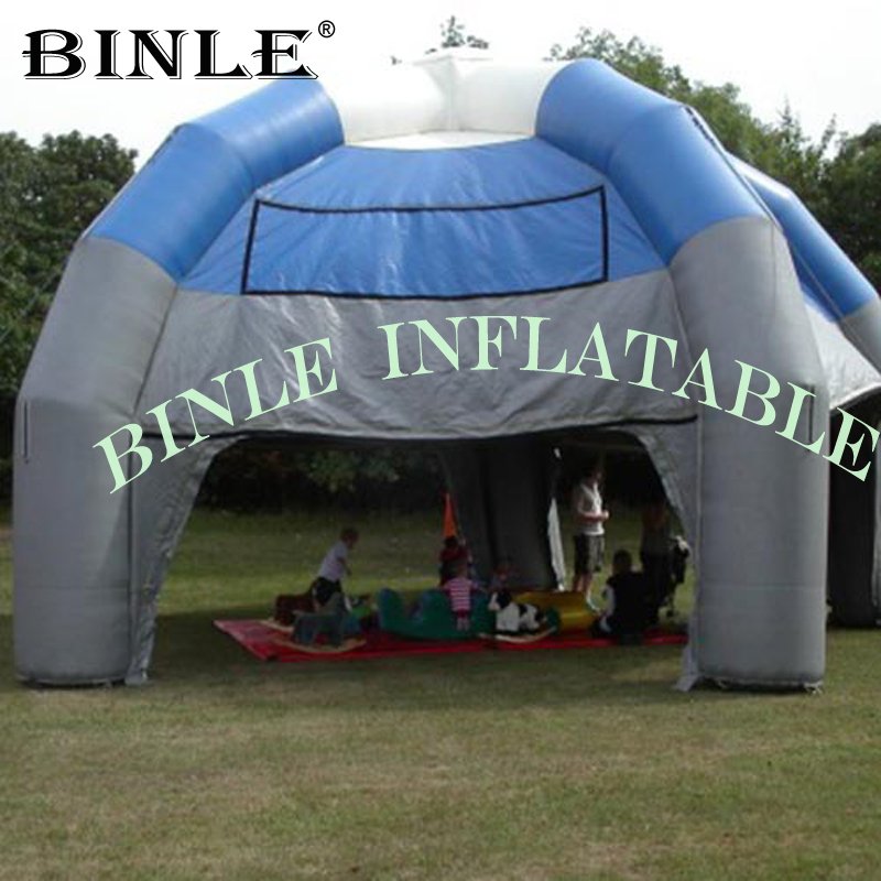 Blue 5legged Inflatable Spider Tent Marquee Removable Sticker Gazebo Shelter For Outdoor Events Parties Festivals - 2