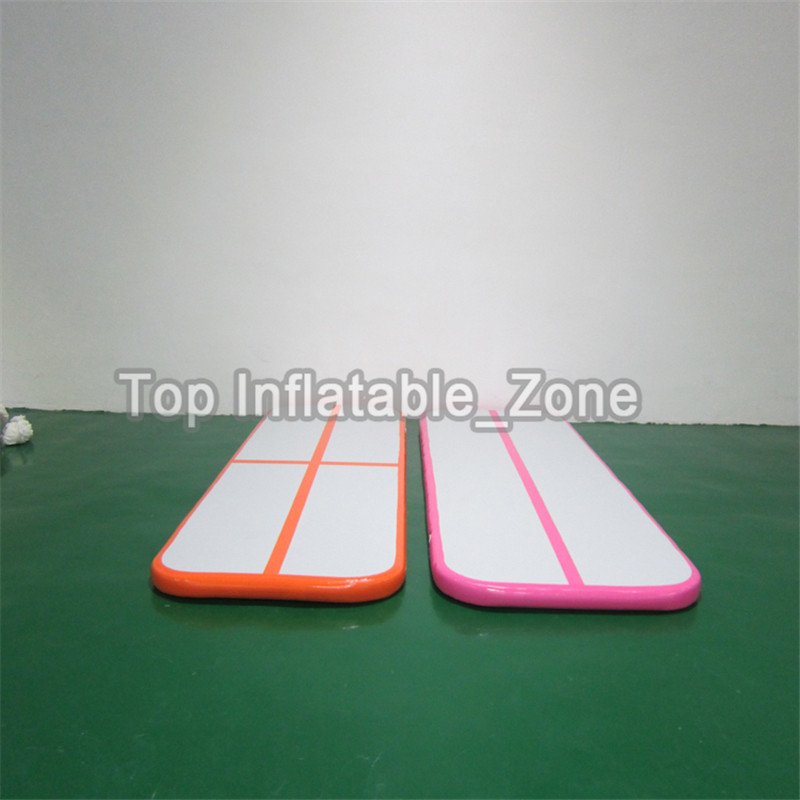 Blue Mini Size Inflatable Gym Training Mat With Superior Drop Stitch Material For Bouncing Exercises - 4