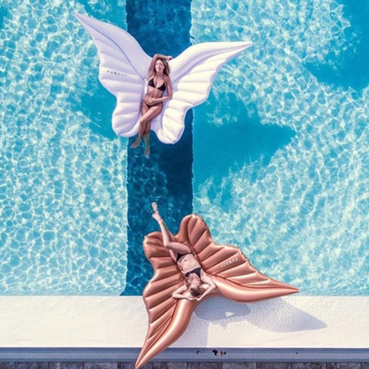 Inflatable Butterfly Wings Lounge Chair Pvc Floating Sofa For Pool Beach Party Angel Bed Inflatable - 4