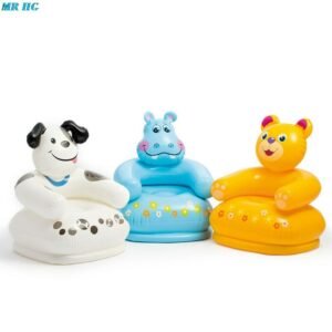 Cartoon Animal Inflatable Sofa Cute Portable Children Seat Tiger Bear For Kid 3-8 Years Old Lovely Kids' Pvc Chairs Baby Seats - 2