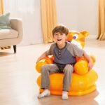 Cartoon Animal Inflatable Sofa Cute Portable Children Seat Tiger Bear For Kid 3-8 Years Old Lovely Kids' Pvc Chairs Baby Seats - 4