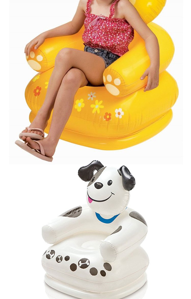 Cute Cartoon Animal Inflatable Kids Sofa Seat Portable Pvc Chair For Children 38 Years Tiger Bear Design Baby Seats - 5