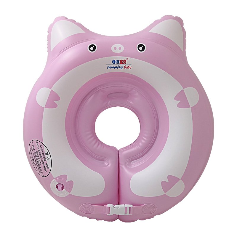 Newborn Baby Inflatable Swimming Ring Float 08 Months Cartoon Pig Design Infant Pool Buoy Bath Accessories - 6