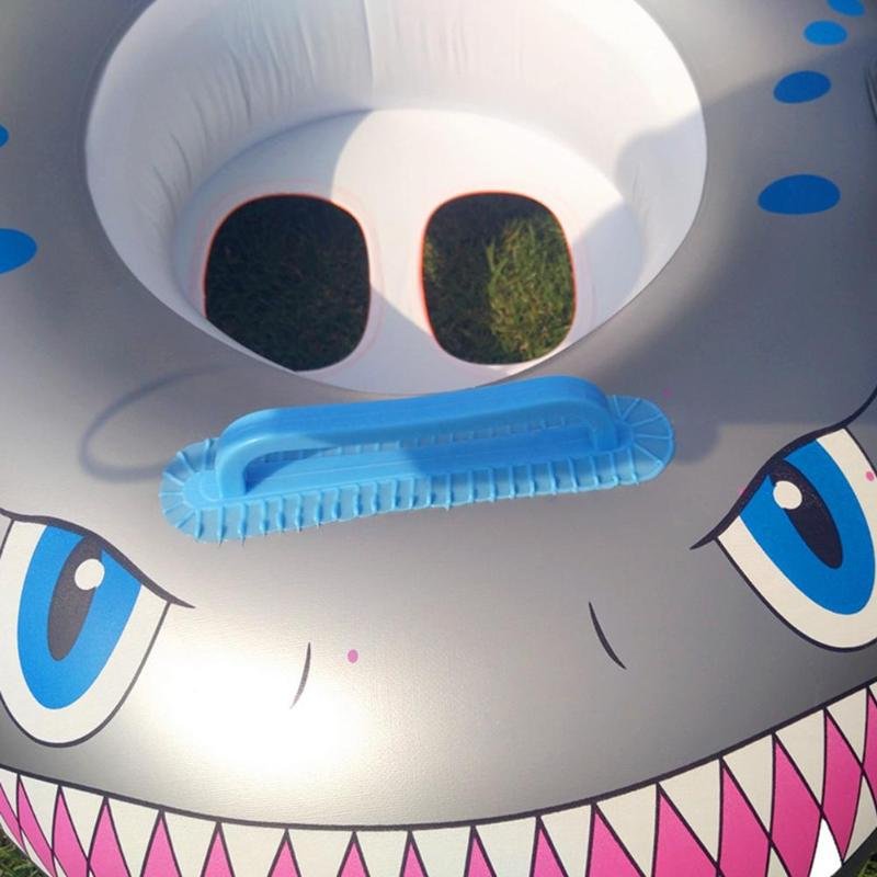 Cartoon Shark Inflatable Baby Swim Ring Safe Toddler Neck Float Circle Seat For Pool Fun - 3