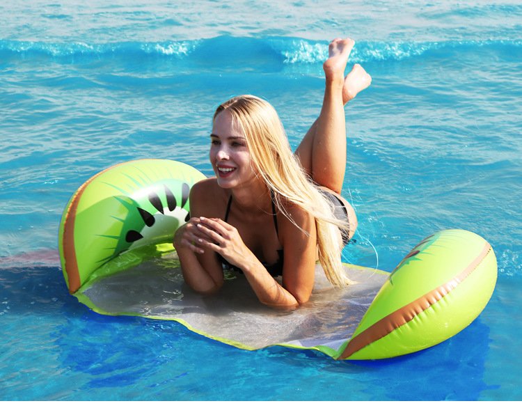 Deluxe Inflatable Water Hammock Cartoon Fruit Design Watermelon Lemon Pool Float Swimming Pool Recliner Bed Chair - 4