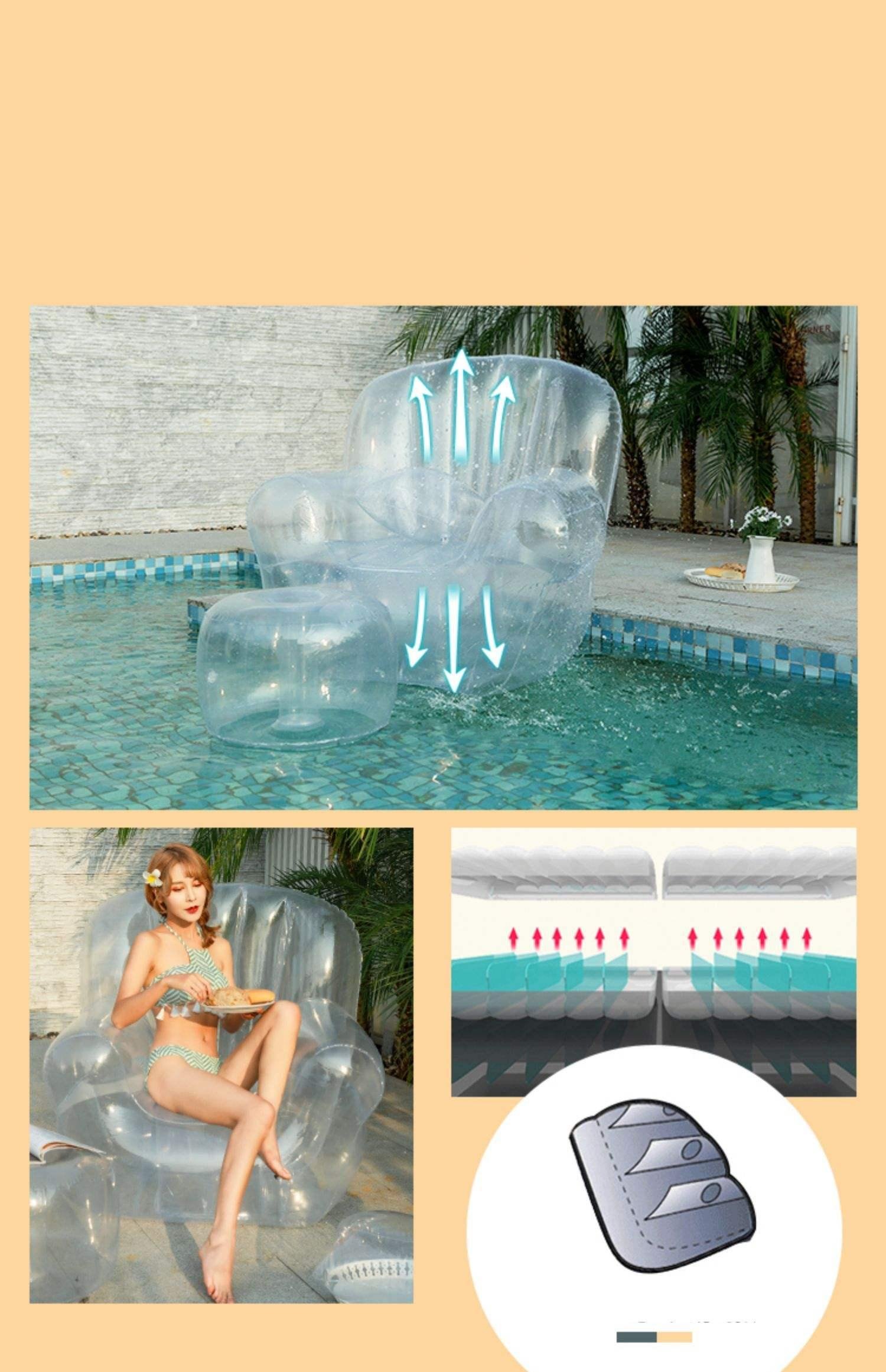 Luxurious Celebrityinspired Outdoor Inflatable Sofa Transparent Lazy Chair Tatami Bedroom Shooting Props Leisure Furniture - 4 Luxurious Celebrityinspired Outdoor Inflatable Sofa Transparent Lazy Chair Tatami Bedroom Shooting Props Leisure Furniture - 4