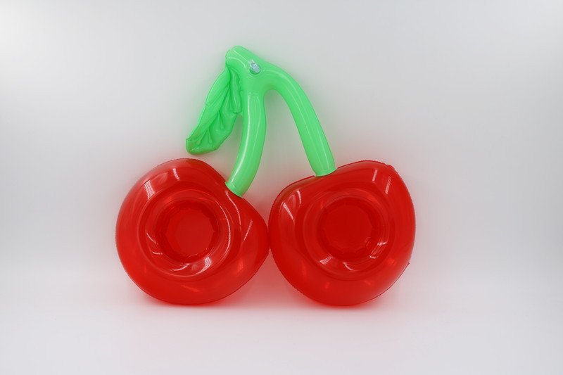 Red Cherry Shaped Inflatable Drink Holders For Pool Party Floating Accessories For Adults Kids Double Pack - 1