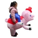 Child Inflatable Pink Piggy Costume Funny Party Cosplay Outfits - 3