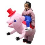 Child Inflatable Pink Piggy Costume Funny Party Cosplay Outfits - 4