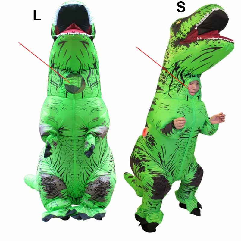Deluxe Inflatable Dinosaur Costume T Rex Adultkids Halloween Cosplay Blow Up Fancy Dress Mascot For Men Women And Children - 1