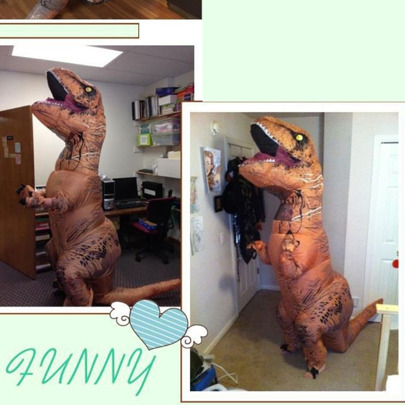 Deluxe Inflatable Dinosaur Costume T Rex Adultkids Halloween Cosplay Blow Up Fancy Dress Mascot For Men Women And Children - 3