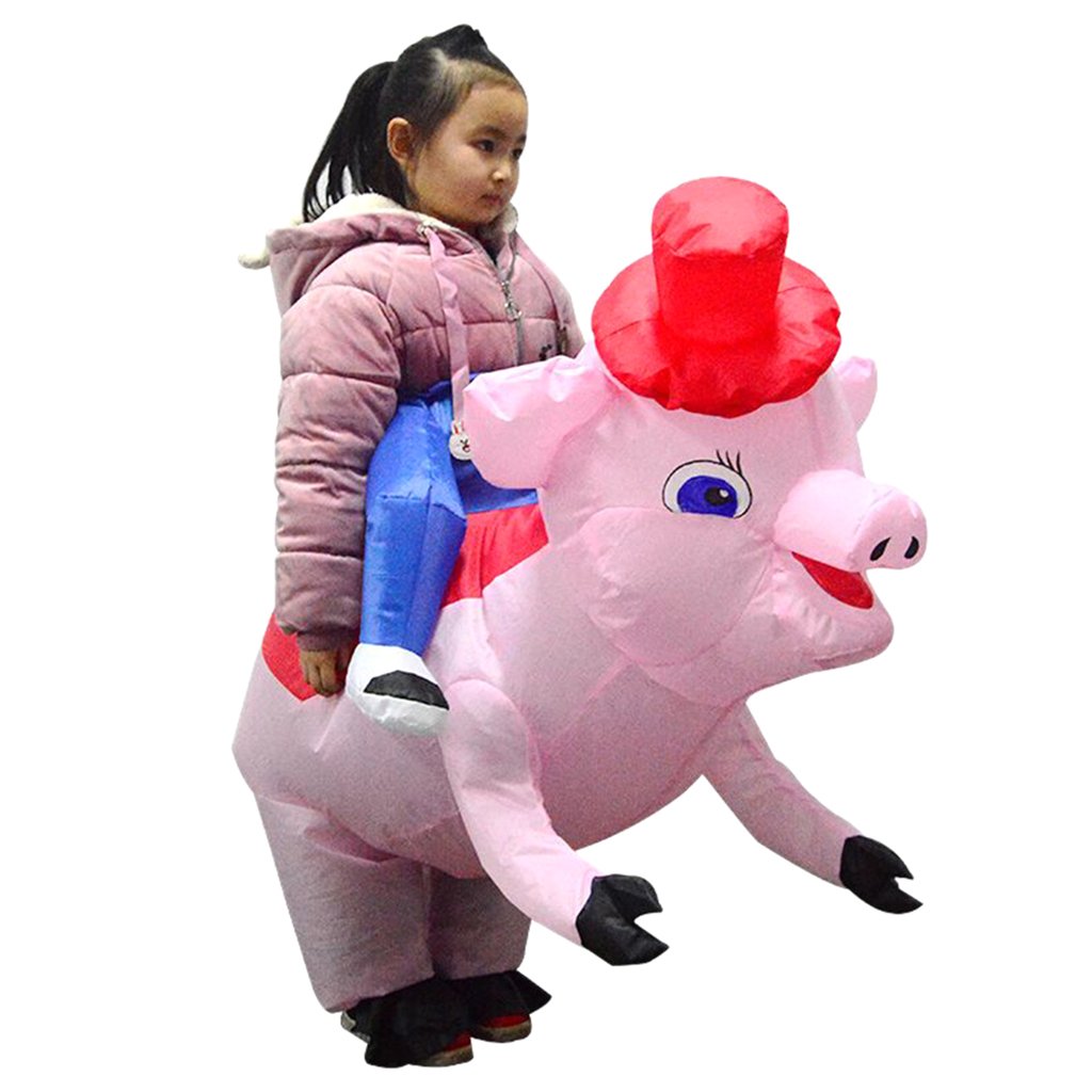 Kids Deluxe Inflatable Pig Costume Pink Humorous Cosplay Party Outfits Comfortable Durable Easytowear - 1 Kids Deluxe Inflatable Pig Costume Pink Humorous Cosplay Party Outfits Comfortable Durable Easytowear - 1