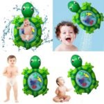 Children Outdoor Water Sports Turtle Inflatable Floating Pad Summer Swimming Pool Cartoon Fun Safety Cushion - 2