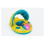 Children's Floating Row With Baby Swimming Boat Ring Children Water Inflatable Seat Awning Yacht