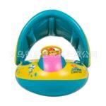Children's Floating Row With Baby Swimming Boat Ring Children Water Inflatable Seat Awning Yacht - 5