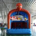 Children's Happy Park Super Spider Man Hero Inflatable Trampoline Bouncer - 2