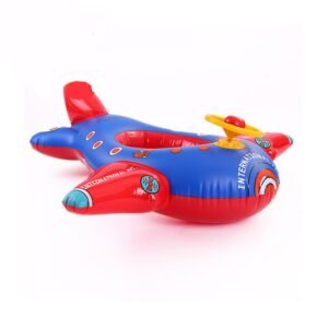 Children's Boat Floating Circle Thickened Large Aircraft With Steering Wheel Inflatable Sitting Seat Childrens Swim - 2