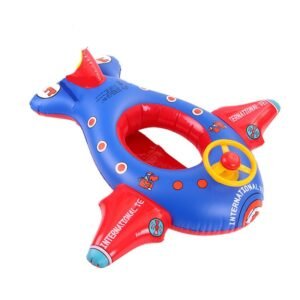 Children's Boat Floating Circle Thickened Large Aircraft With Steering Wheel Inflatable Sitting Seat Childrens Swim