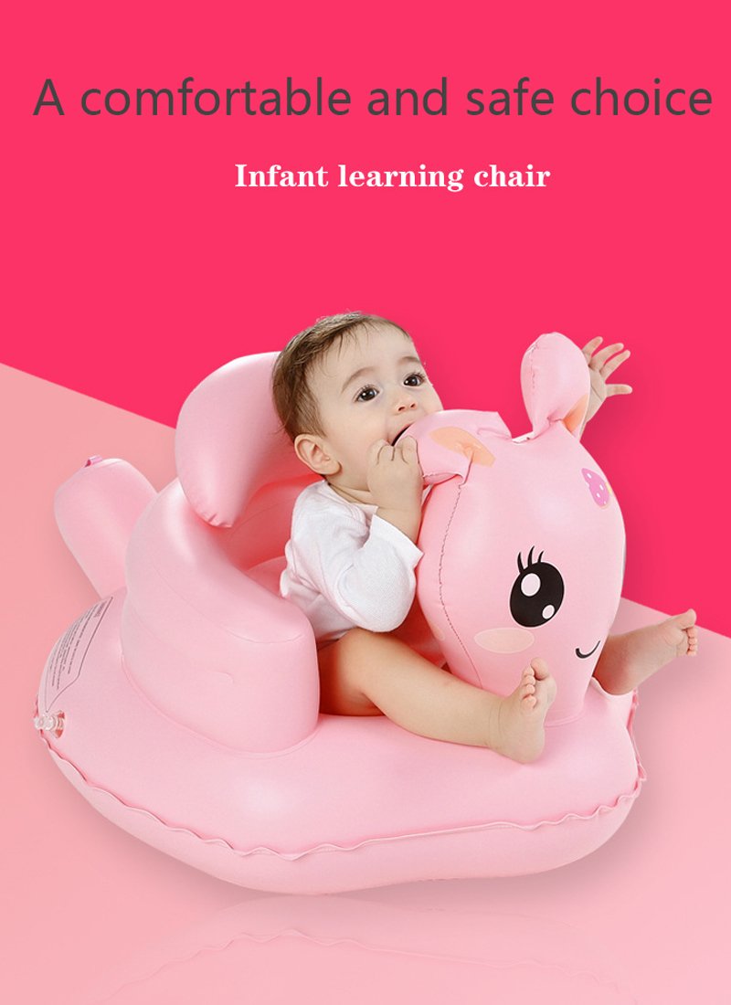 Portable Inflatable Rabbit Sofa Seat Multifunctional Learning Chair For Babies Kids Ideal For Bathrooms - 1