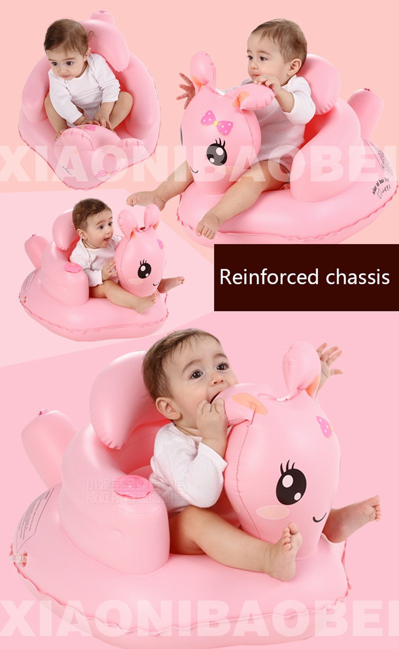 Portable Inflatable Rabbit Sofa Seat Multifunctional Learning Chair For Babies Kids Ideal For Bathrooms - 2