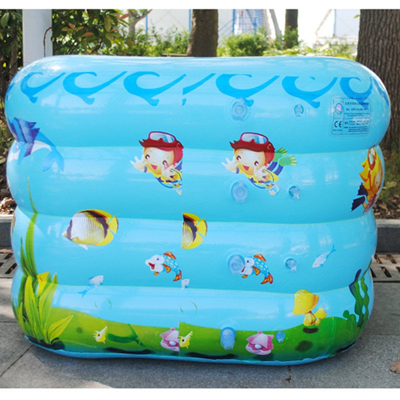 Kids Tropical Fish Design Inflatable Swimming Pool Rectangle Paddling Pool For Babies G2031 - 3