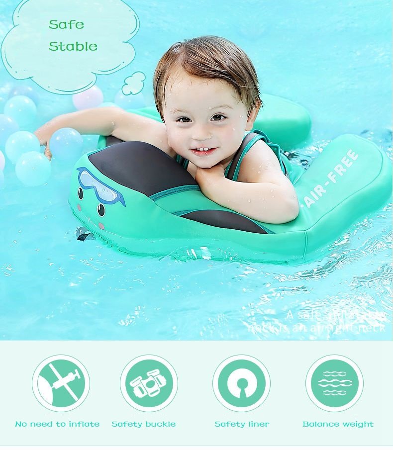 Adjustable Baby Swim Trainer Noninflatable Safe Floating Water Toy Solid Childrens Swimming Ring - 1 Adjustable Baby Swim Trainer Noninflatable Safe Floating Water Toy Solid Childrens Swimming Ring - 1
