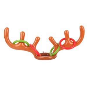 Christmas Inflatable Reindeer Antler Ring Toss Game Xmas Family Party Toys Toy - 2