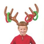 Christmas Inflatable Reindeer Antler Ring Toss Game Xmas Family Party Toys Toy - 5
