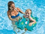 Christmas Summer Kids Child Cartoon Swim Ring Lion Monkey Crocodile Inflatable Swimming Boat Game Float Toys Water Pool Tube - 2