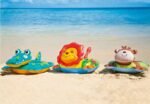 Christmas Summer Kids Child Cartoon Swim Ring Lion Monkey Crocodile Inflatable Swimming Boat Game Float Toys Water Pool Tube - 4