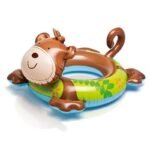 Christmas Summer Kids Child Cartoon Swim Ring Lion Monkey Crocodile Inflatable Swimming Boat Game Float Toys Water Pool Tube - 5
