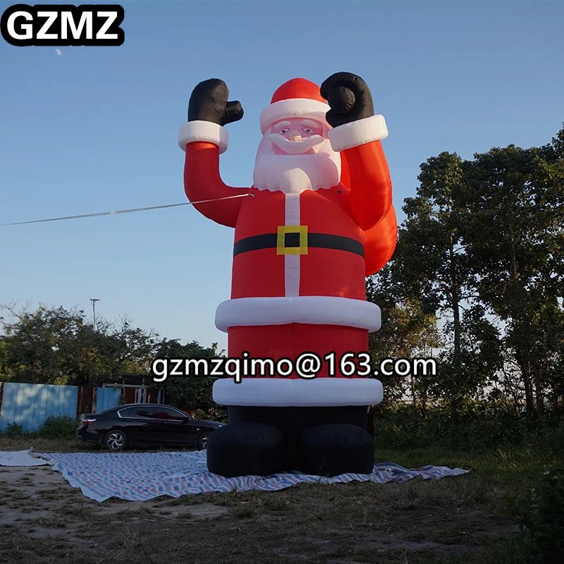 Jumbo Inflatable Santa Claus With Gift Bag Christmas Party Decor Festive Holiday Yard Ornament - 2