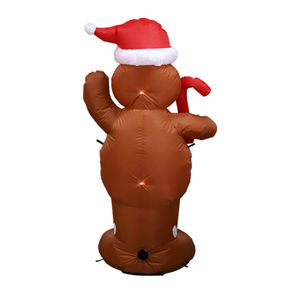 Led Christmas Inflatable Yard Decoration Indooroutdoor Gingerbread Man Cookie Airblown Display - 7