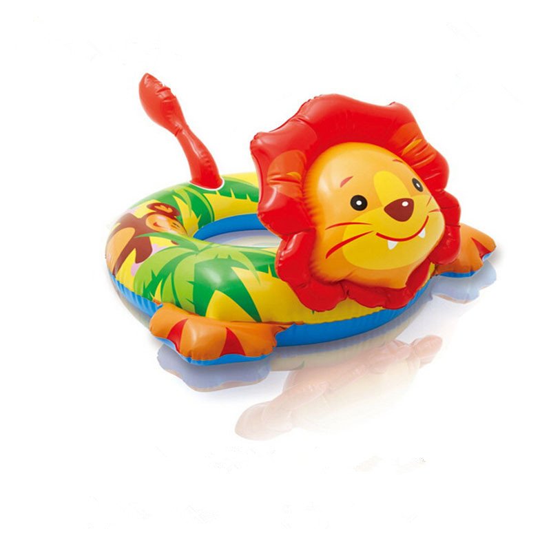 Inflatable Animal Swim Ring For Kids Summer Pool Float Toy With Cartoon Lion Monkey Crocodile Designs Water Game Tube For Childrens Swimming Fun - 5 Inflatable Animal Swim Ring For Kids Summer Pool Float Toy With Cartoon Lion Monkey Crocodile Designs Water Game Tube For Childrens Swimming Fun - 5