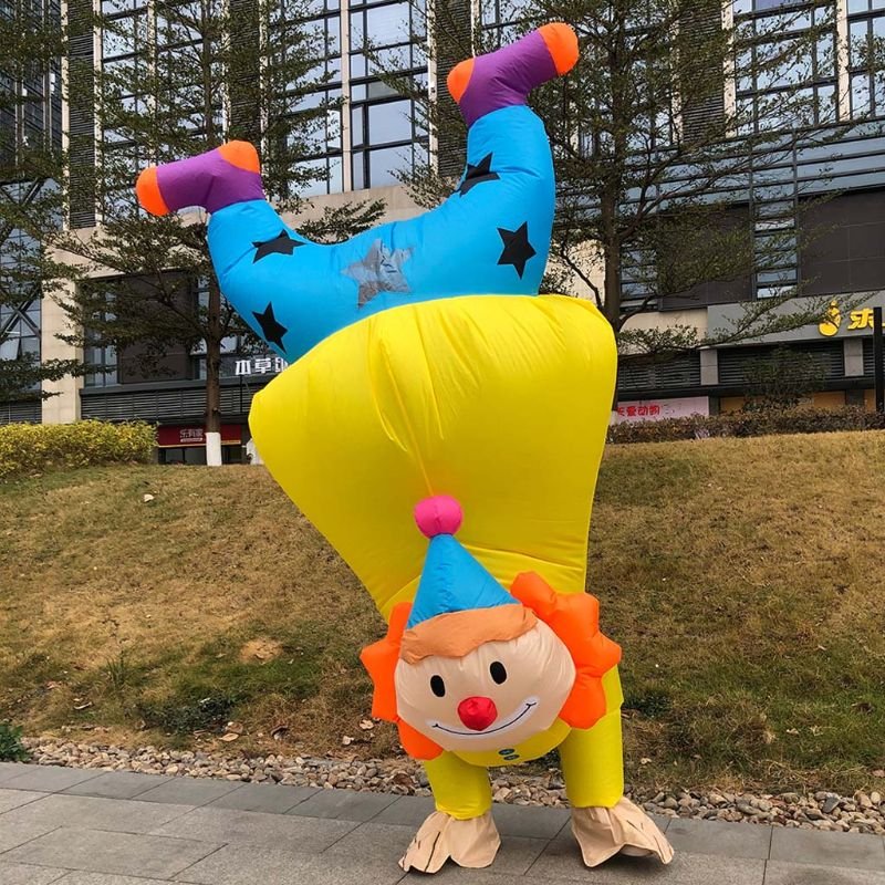 Adult Clown Inflatable Costume Funny Blowup Cosplay Party Outfit Hilarious Standout Fancy Dress - 5
